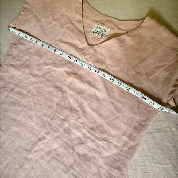 Linen dress from Meetra Linen (Etsy shop) size M coastal cottage vacation summer - Picture 5 of 10